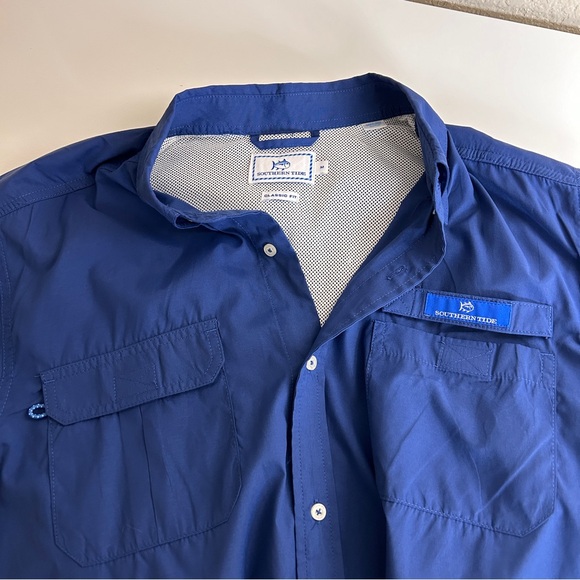 Southern Tide Mens Mahi Fishing Shirt in
Blue Depths Size M - Picture 9 of 12